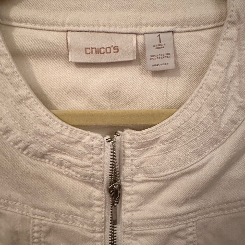 Chico’s White Jean Jacket - Picture 3 of 5
